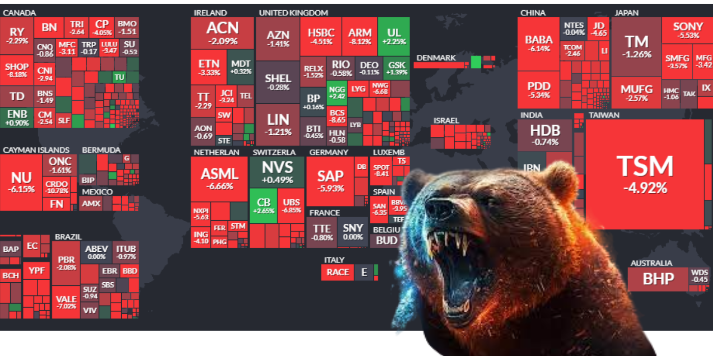 Mundo em queda! Bitcoin, Ouro, Real/Dólar e S&P500. Veja o desempenho do dia em uma informação dinâmica e objetiva.