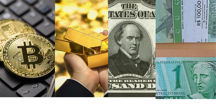 Bitcoin, Ouro, Real/Dólar e S&P500.  Veja o desempenho do dia em uma informação dinâmica e objetiva.